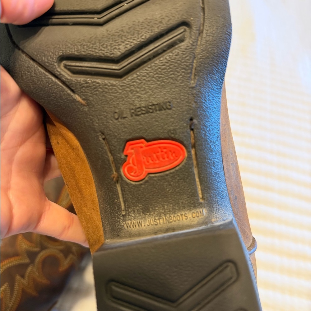 Justin Boots Brown and Black Leather Soles - Picture 4 of 8